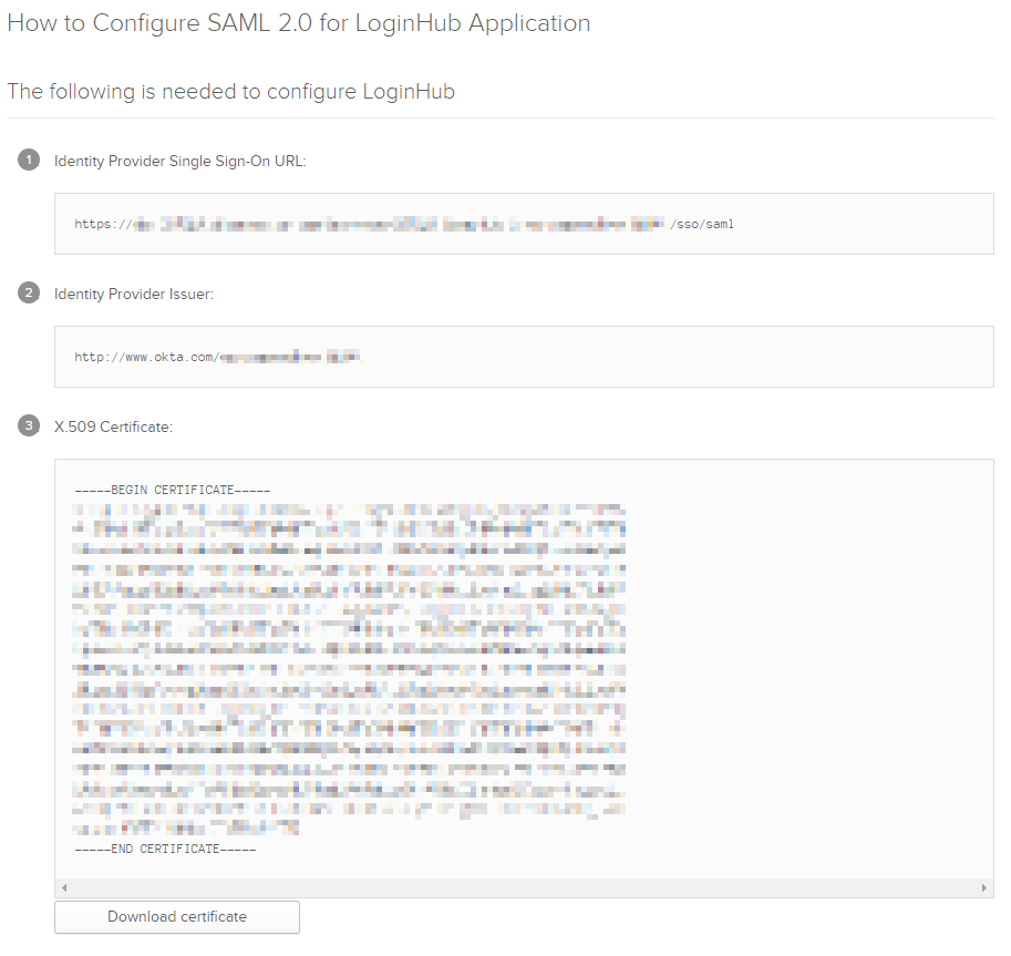 LoginHub Configuration Requirements